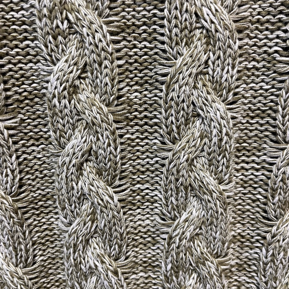Lumiere Women's Cable Knit Sweater - Olive Green - Picture 6 of 7
